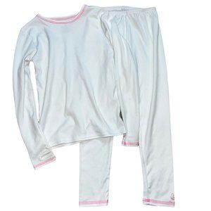 CuddlDuds Long Sleeve Top & Pants Set Girls Sz Small (5/6)